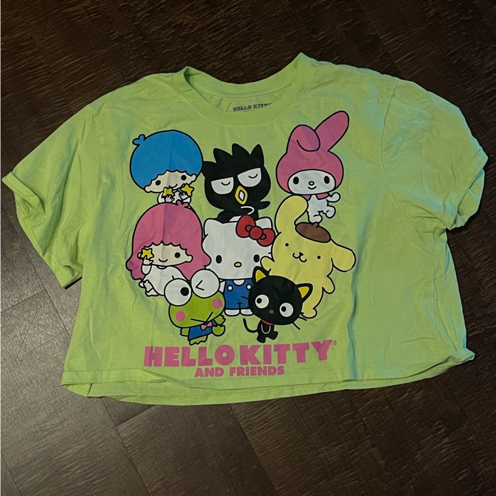 Sanrio Hello Kitty and Friends Womens Green Crop Top XXL